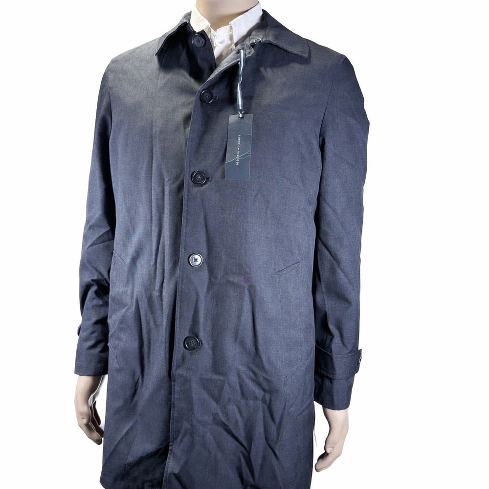 NWT Tommy Hilfiger Lann Trench Top Coat Gray Men's Size 38 Reg